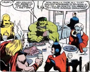 Viñeta de The Avengers #280 (87). Por Bob Hall.