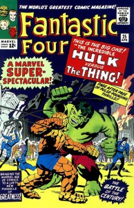 Portada de Fantastic Four #25. Por Jack Kirby, George Roussos, Stan Golberg y Ark Simek.