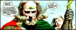 Viñeta de Aquaman en Kingdom Come. Por Alex Ross.