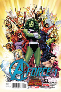 A-Force #1. Por Jim Cheungy Laura Martin.