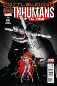 Portada de Inhumans: Attilan Rising #5. Por Dave Johnson.