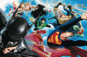 Portada de JLA: Liberty and Justice. Por Alex Ross.