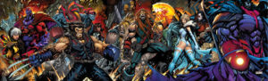 Portadas de Age of Apocalypse Vol. 2 #1-#5 unidas. Por Sandoval y Gatefold.