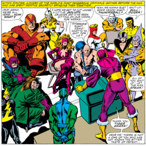 Viñeta de The Avengers #273 (86). Por John Buscema.