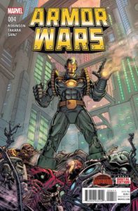 Secret Wars: Armor Wars #4. Por Paul Rivoche y Jordan Boyd.