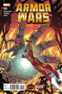 Secret Wars: Armor Wars #5. Por Paul Rivoche y Jordan Boyd.