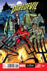 Portada de Daredevil Vol.3 #32. Por Chris Samnee.