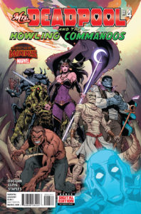 Portada de Mrs.Deadpool and the howling commandos #4. Por Reilly Brown y Jim Charalampidis.