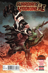 Portada de Guardians of Knowhere #3 (15). Por Mike Deodato Jr. y Frank Martin.