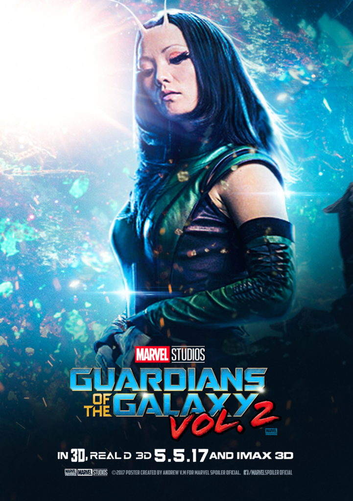 Póster de Guardians of the Galaxy Vol. 2, centrado en Mantis.